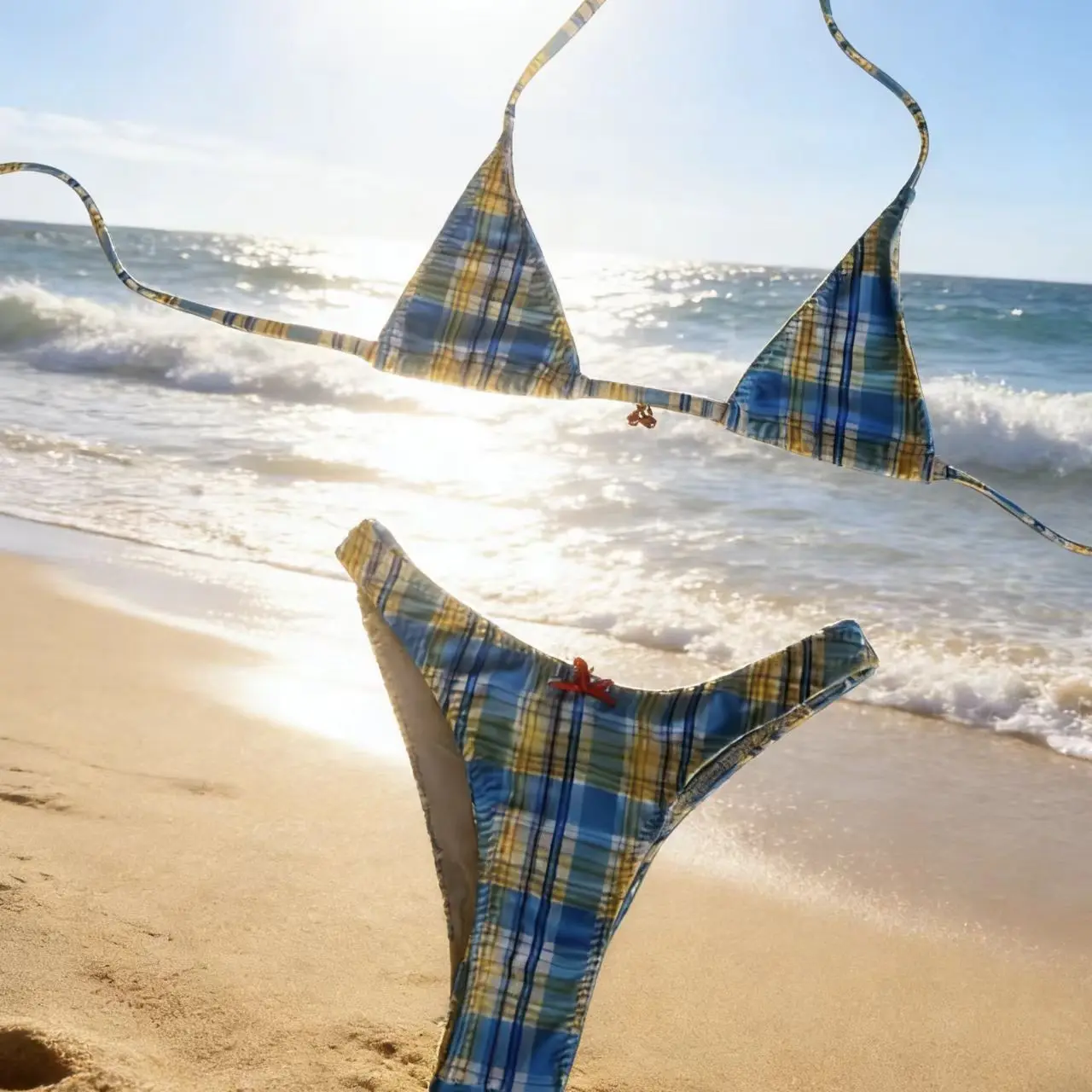 

Micro Bikinis 2026 Sexy Women Swimsuit Swimwear Female Brazilian Bikini Set Biquini Bathing Suit Plaid Swimming Suits Beachwear