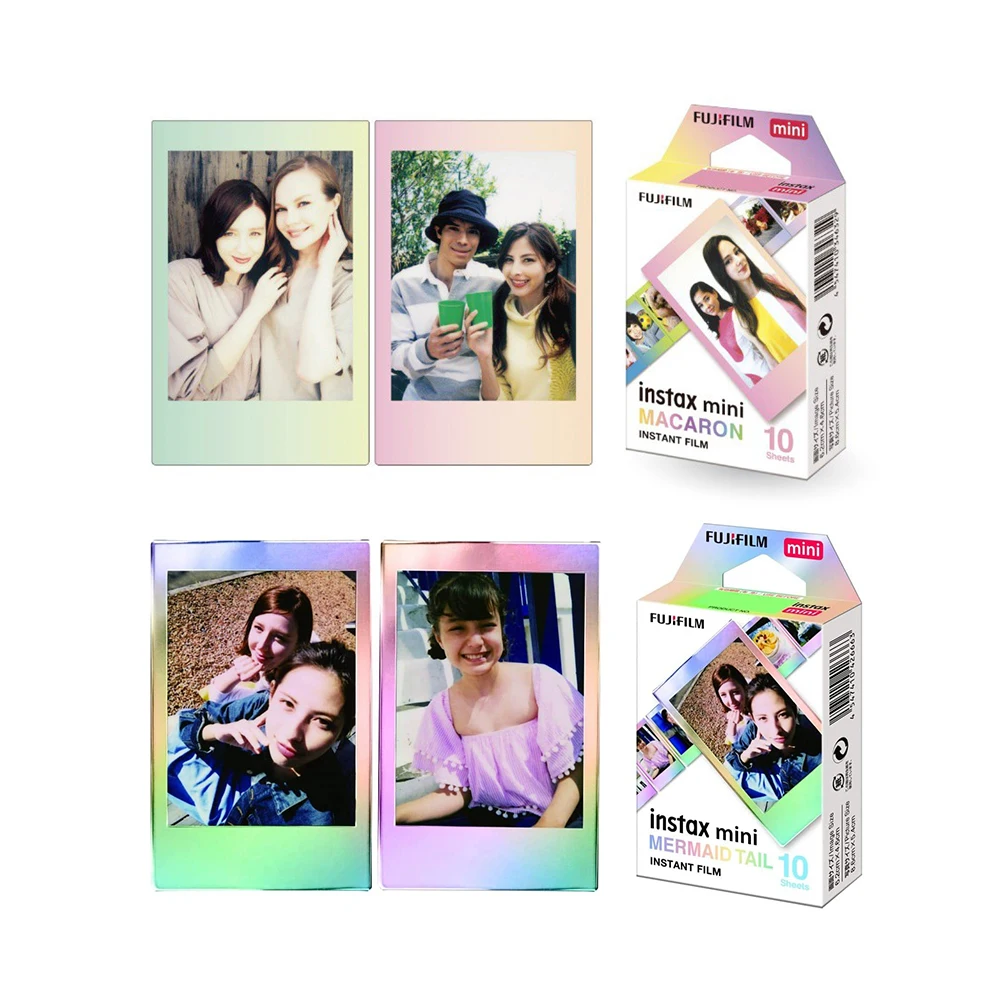 10/30 Sheet Fujifilm Instax Mini Film Mermaid Tail Instax Mini 12 11 Color Films For Fuji Instant Mini 9 7s 70  EVO Camera SP-1