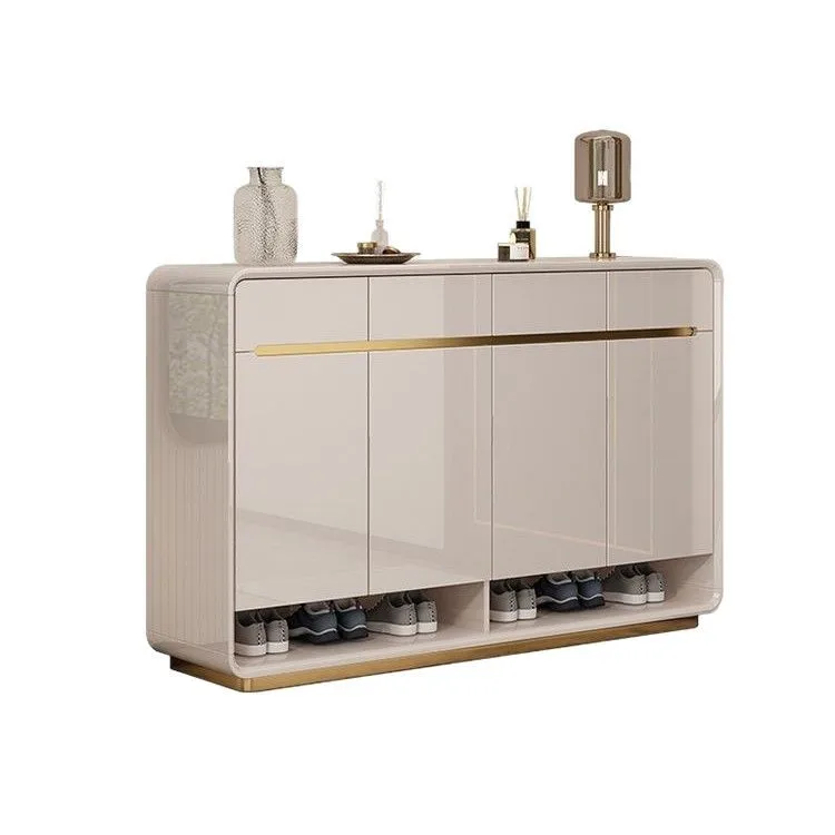 

Lw02025 popular light luxury baking paint into the door shoe cabinet household belt shoe changing stool