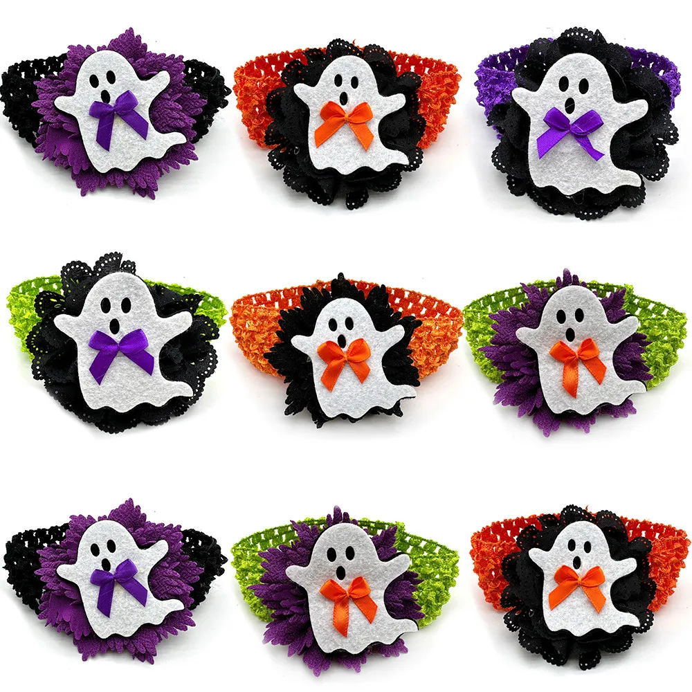 30/50pcs Large Dog Acccessories Large Dog Bow Tie Halloween Dog Collar Small Middle Large Dog Pet Supplies Dog Accessoreis Bows