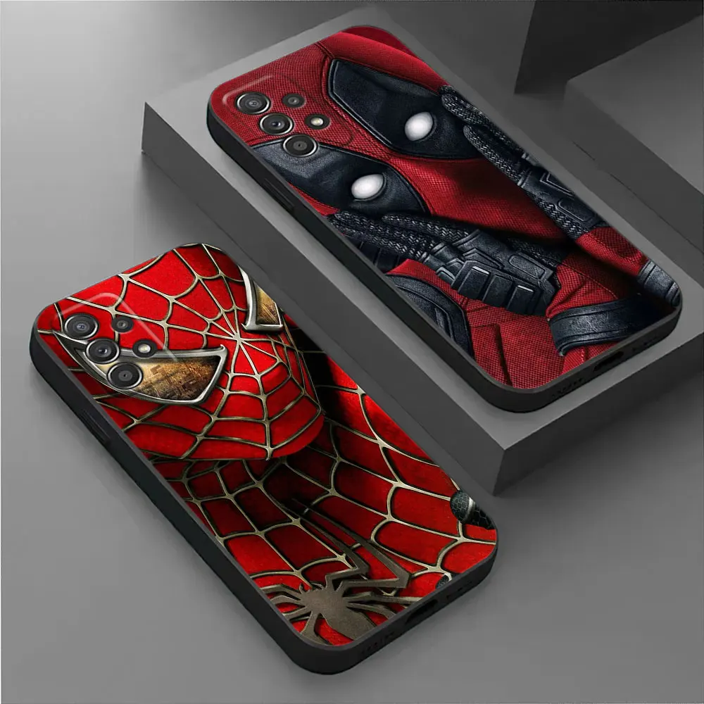 Marvel Spiderman For Samsung Galaxy A55 Deadpool Case A54 A52S A53 5G A51 A34 A35 A33 A32 A50 A72 A71 A30 A7 A9 Soft Cover Venom