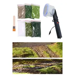 Electrostatic Flocking Machine Portable DIY Accessories Decor Static Grass Applicator for Garden Building Street Railroad Lawn