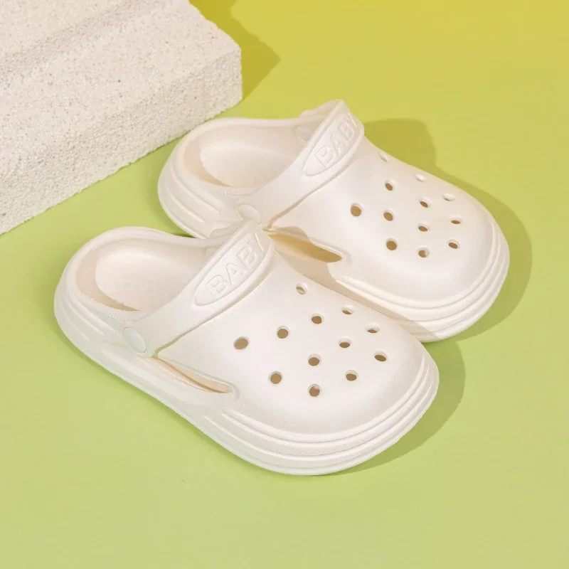Summer Kids Outdoor Slippers Solid Color Trend Girls Causal EVA Beach Slippers Soft Versatile Children's Boys Slip-on Slippers