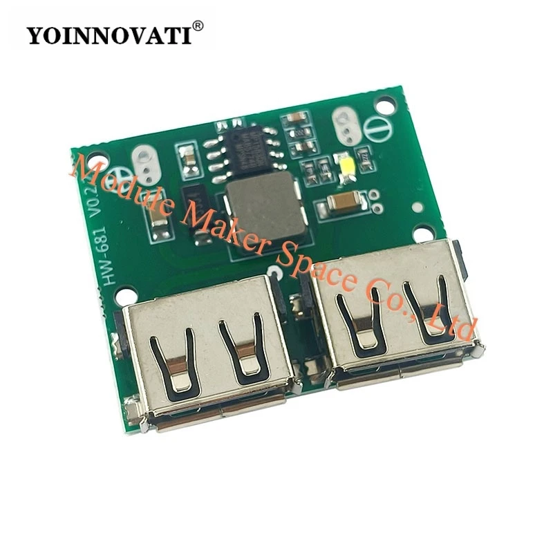 HW-681 9V 12V 24V to 5V 3A DC-DC Step Down Charger Power Module Dual USB Output Buck Voltage Board Car Charge Regulator 6-26V