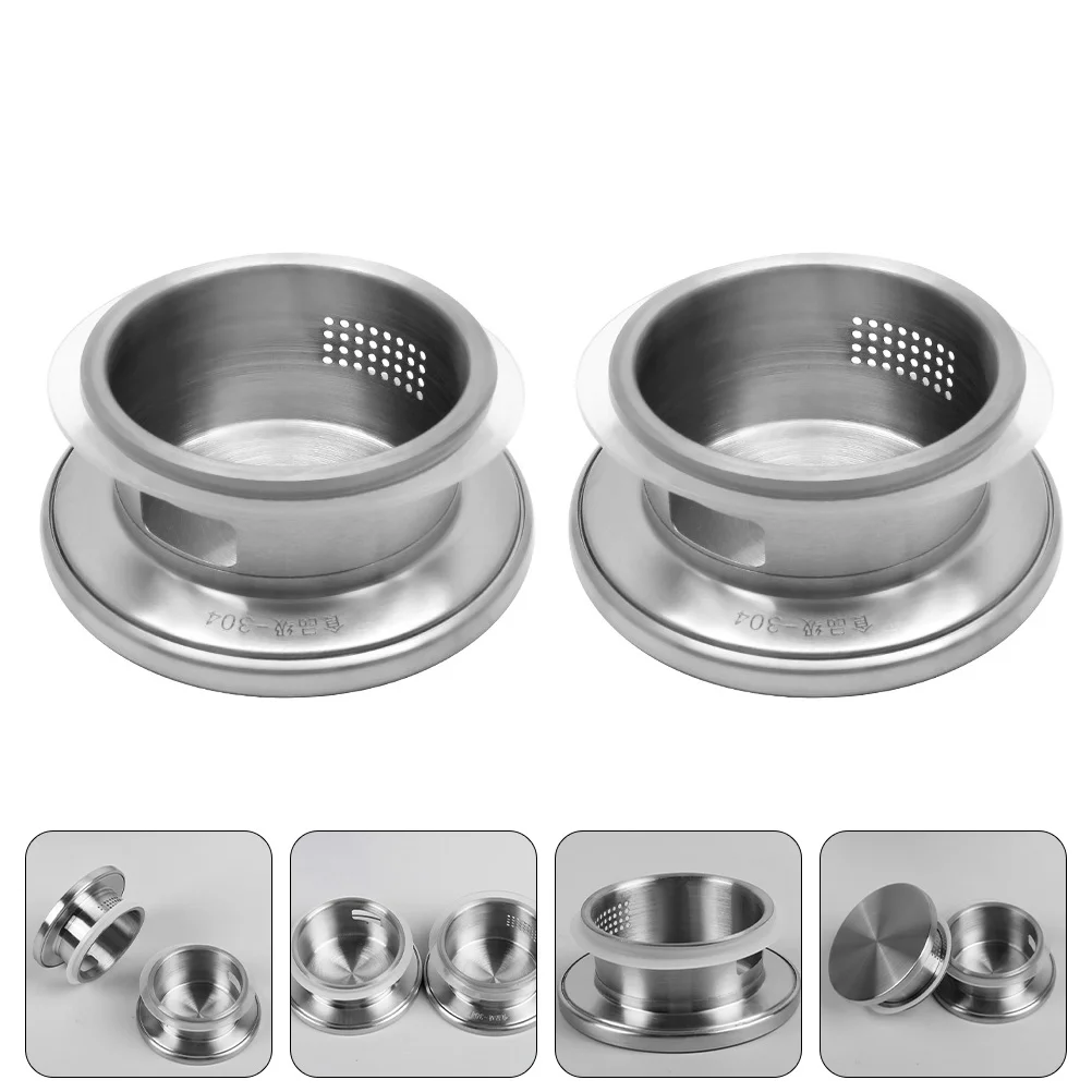 

2 Pcs Cold Water Bottle Lid Kettle Tea Covers Accessories -proof Lids Stainless Steel Household