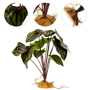 파충류 탱크 유리 테라리움 장식용 인공 식물, 수족관 조경 장식, 플라스틱 