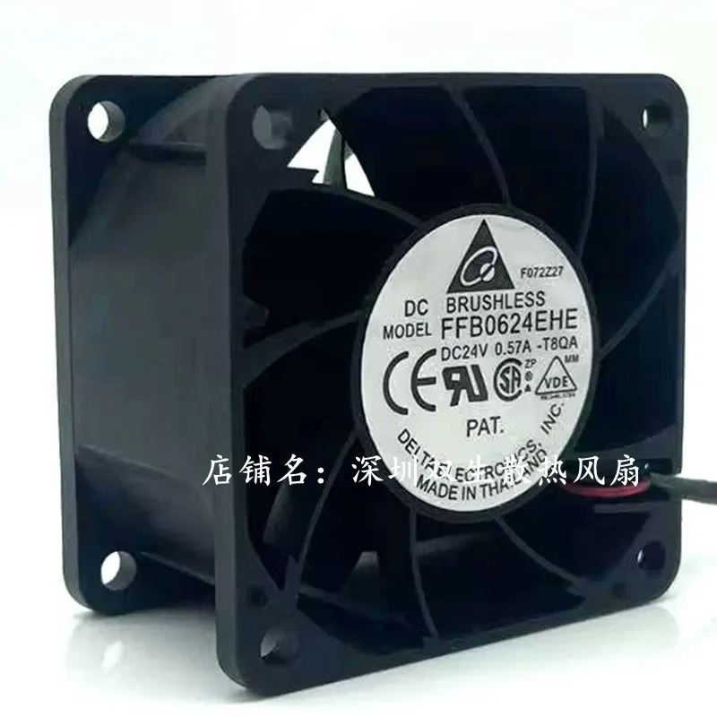 Original Delta FFB0624EHE 24V 0.57A 6038 6CM Speed Alarm Dual Ball Fan for Delta