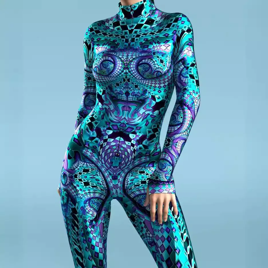 بذلة تنكرية مطبوعة ثلاثية الأبعاد للنساء ، بدلة جسم ، بدلة قصيرة ، ستايمبانك ، مثير ، سيبربنك ، بالغ ، زنتاي ، شهم ، حفلة كرنفال