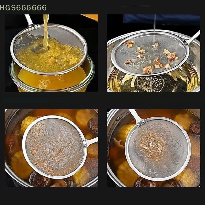 

Premium Stainless Steel Skimmer Ladle Fine Mesh Strainer with Sturdy Handle for Chefs