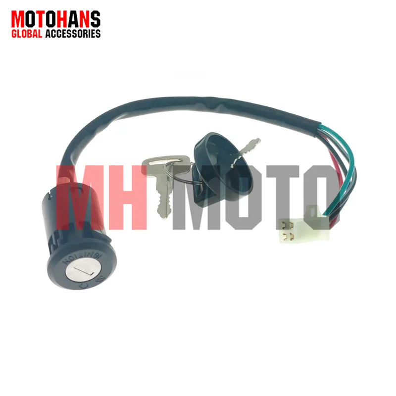 

MOTORCYCLE IGNITION KEY SWITCH IGNITION LOCK 4 FEMALE PLUG WITH WATERPROOF COVER FOR ATV150