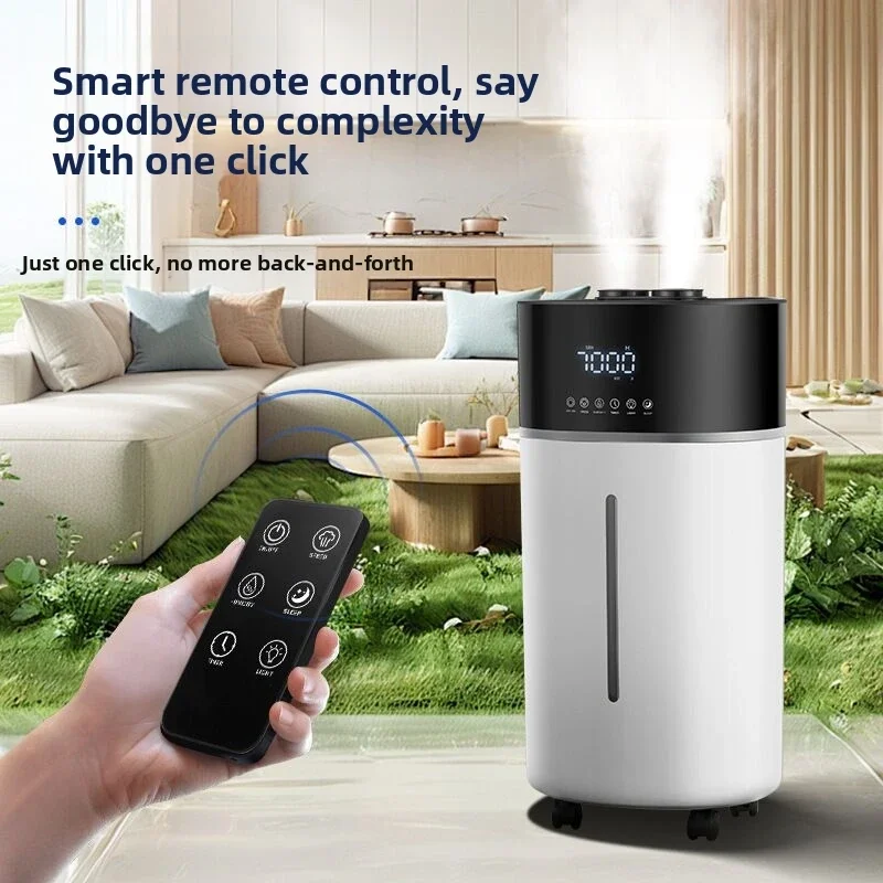 18L Large Capacity Ultrasonic Humidifier Auto Humidity Control Dual Nozzle Smart Commercial Humidifier for Home Plants Office