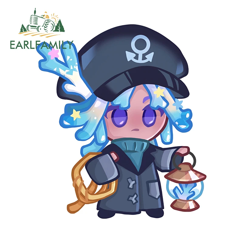 EARLFAMILY Cute Cookie Run Kingdom Star Coral Cookie Sticker Funny Rear Windshield Window Decal Amusing Cartoon Vehicle Goods