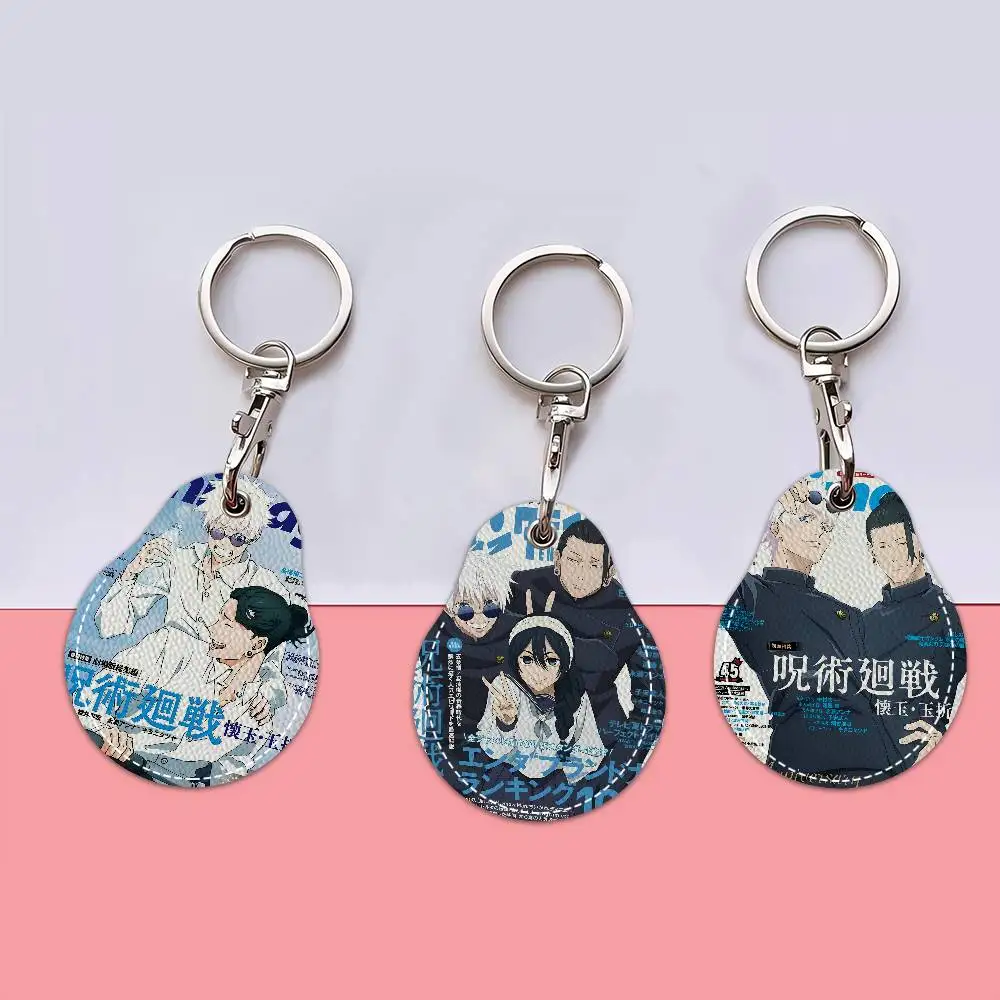الكلاسيكية اليابان أنيمي Jujutsu Kaisen قطرة الماء بطاقة الوصول حافظة مكافحة خسر بصمة واقية حامل بطاقة المفاتيح مكافحة السقوط #6