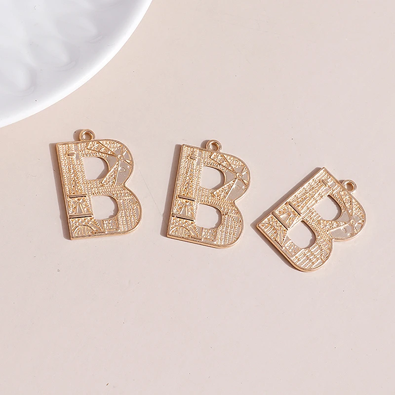Leslie 10 Stück/Set Legierung Metall Eiffelturm Buchstabe B Anhänger für Armband Halskette Urlaubsgeschenke DIY Handgemachter Schmuck Zubehör – Detail 6
