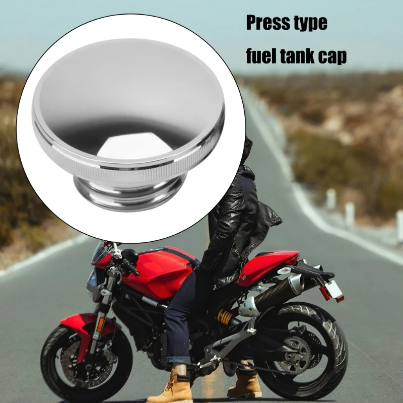 Motorcycle Quick Release Press Caps, Aluminum Alloy Gas Tanks Cover for Traveler Easy Refueling Security