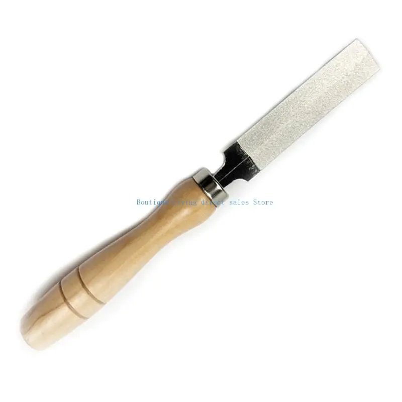 

Diamond Rhombic File High Hardness Woodworking Glass Grinding Wooden Handle Metal for Grinding Glass