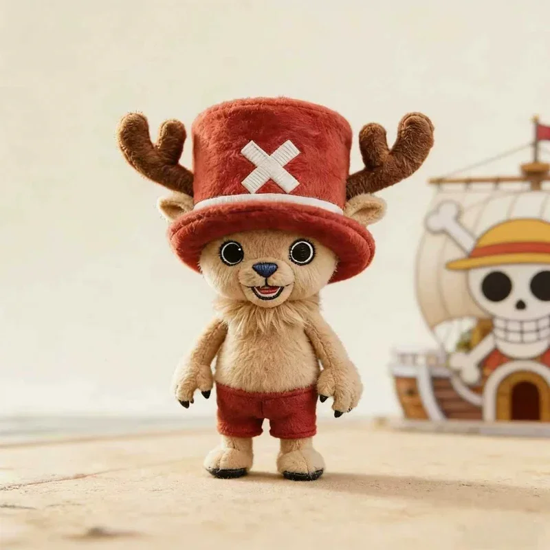 

Bandai Anime One Piece Tony Chopper Plush Doll Cute Ship Doctor Deer with Pink Hat Anime Peripherals Toy Birthday Christmas Gift