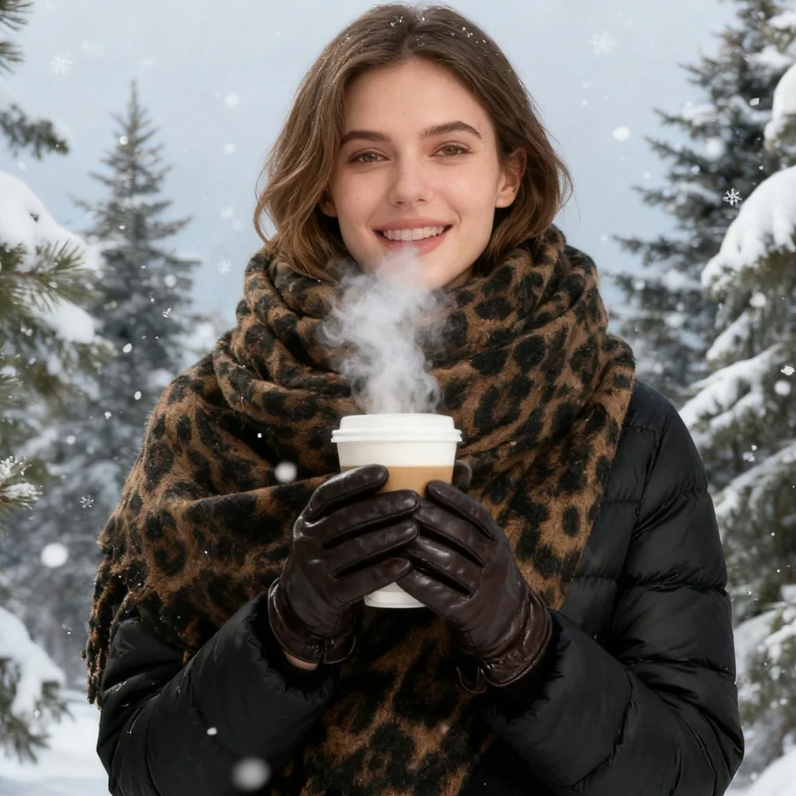 الخريف والشتاء تقليد الكشمير ليوبارد طباعة وشاح المرأة الدافئة وسميكة وشاح الرجعية ليوبارد طباعة مع شرابة شال كبير 1