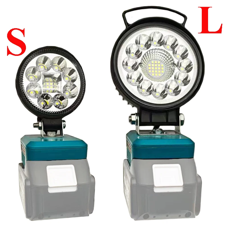For Makita 18V Lithium Battery Case BL1830 LED Working Lights Flashlight Torch Spotlights Camping Lamp BL1860 Li-ion Cell Pack