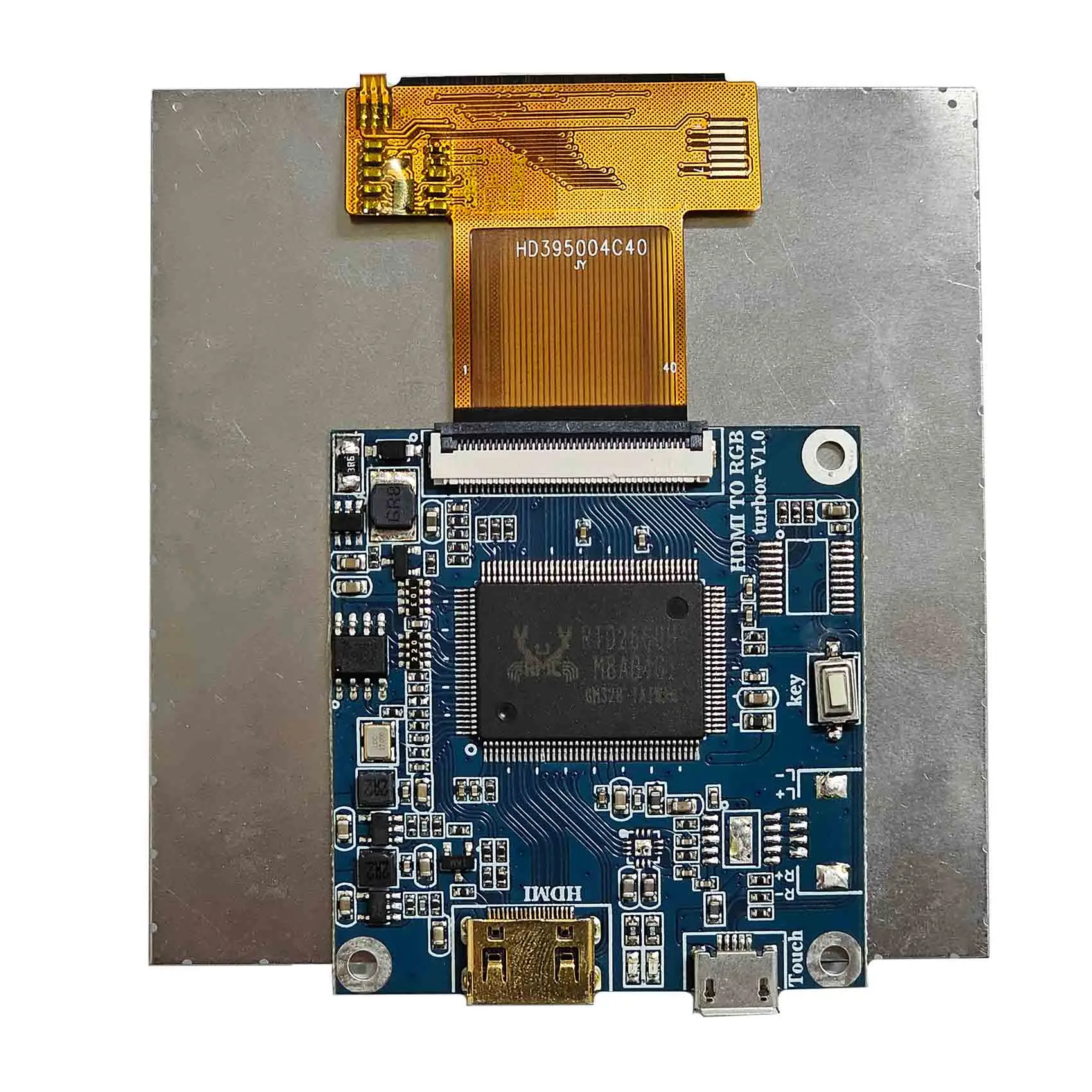 300Nits 40Pin Mipi Small Flexible Display With Controller Board  Ips Lcd Panel 720X720 3.95Inch Square Lcd Display