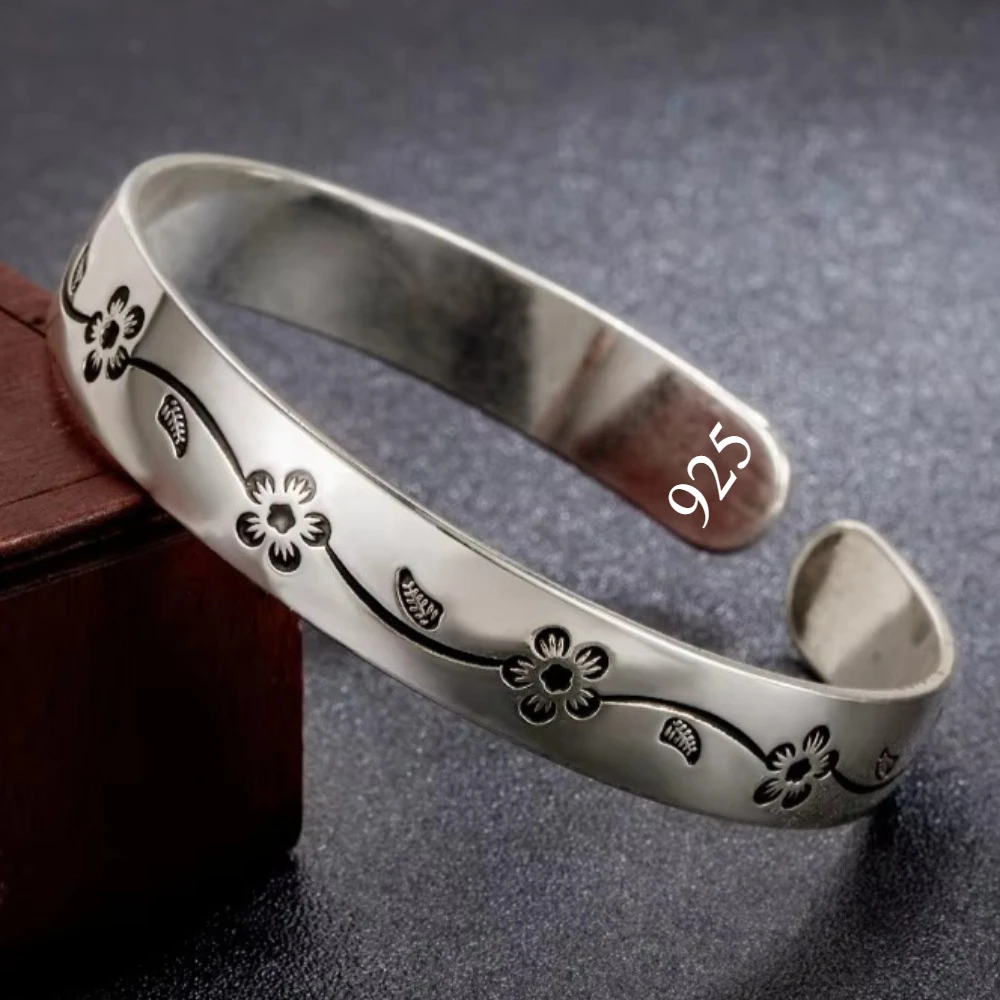 925 Sterling Silver Bracelet For Women men Fashion Wedding Party Cute Lady Handmade weaving Jewelry adjustable Beautiful