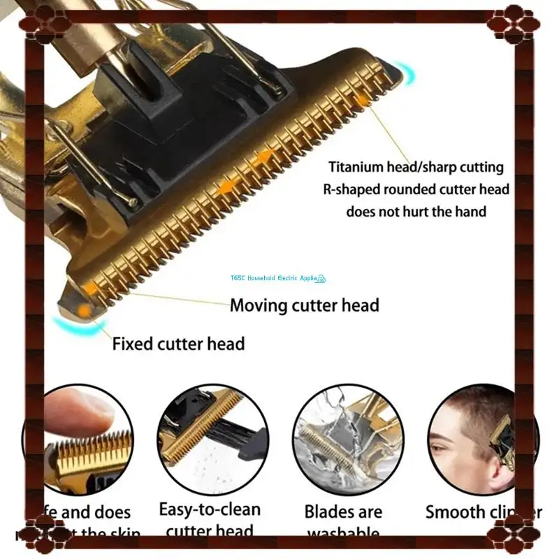남성용 헤어 커팅 머신 이발사 전문 헤어 트리머 무선 전기 헤어 클리퍼 남성 수염 면도기 내구성