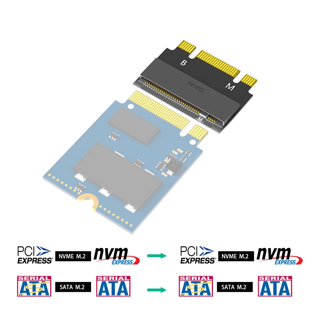 M2 SATA B+M Key / M.2 NVME M-Key 2230 to 2242 Extension Adapter Card Converter for ThinkPad X270 X280 T470 T480 L480 T580 Series