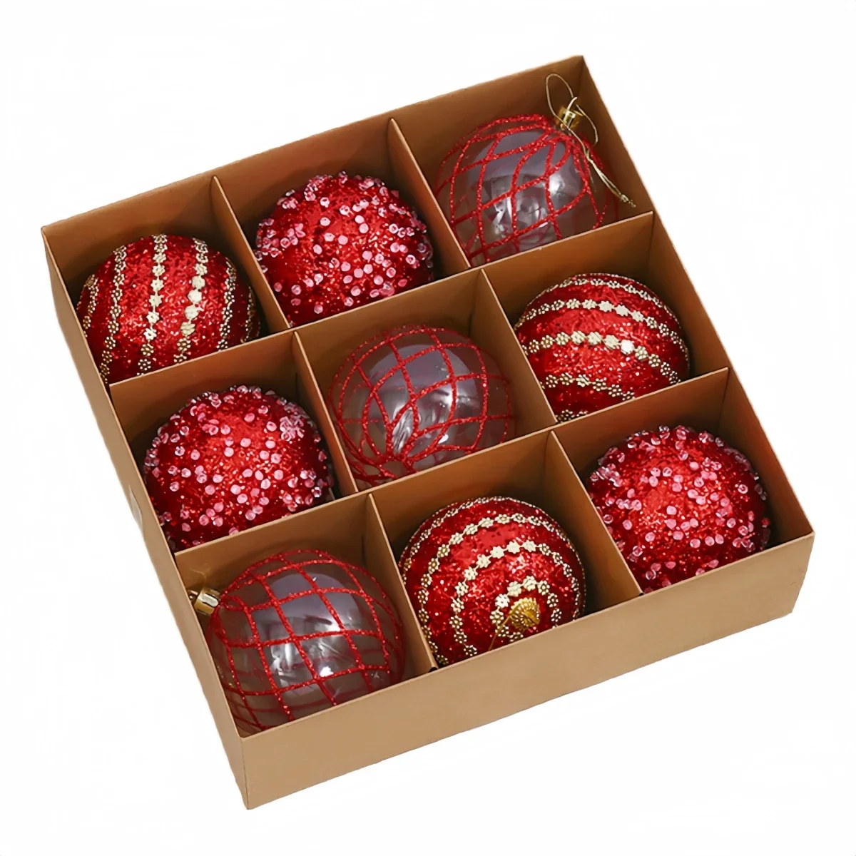 クリスマスパーティーの装飾-クリスマスボールオーナメント-8cm-絶妙な装飾-調和のとれたタッチ-最新技術-クリスマスツリー用