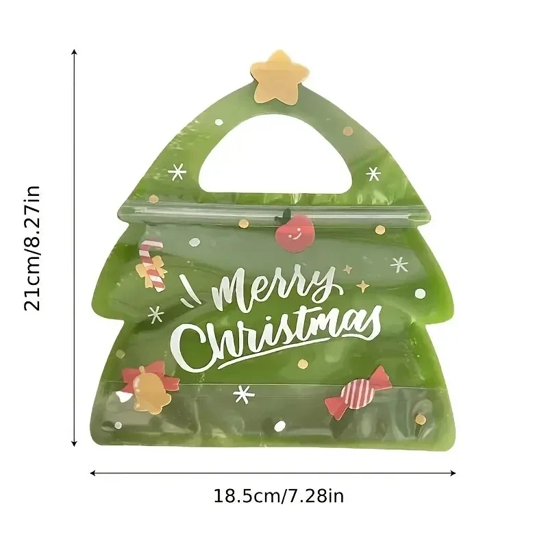 20/10PCS Weihnachten Geschenk Taschen Halloween Süßigkeiten Verpackung Für Kekse Cookies Schokolade Weihnachten Festival Party Wiederverwendbare Druckverschlussbeutel – Detail 11