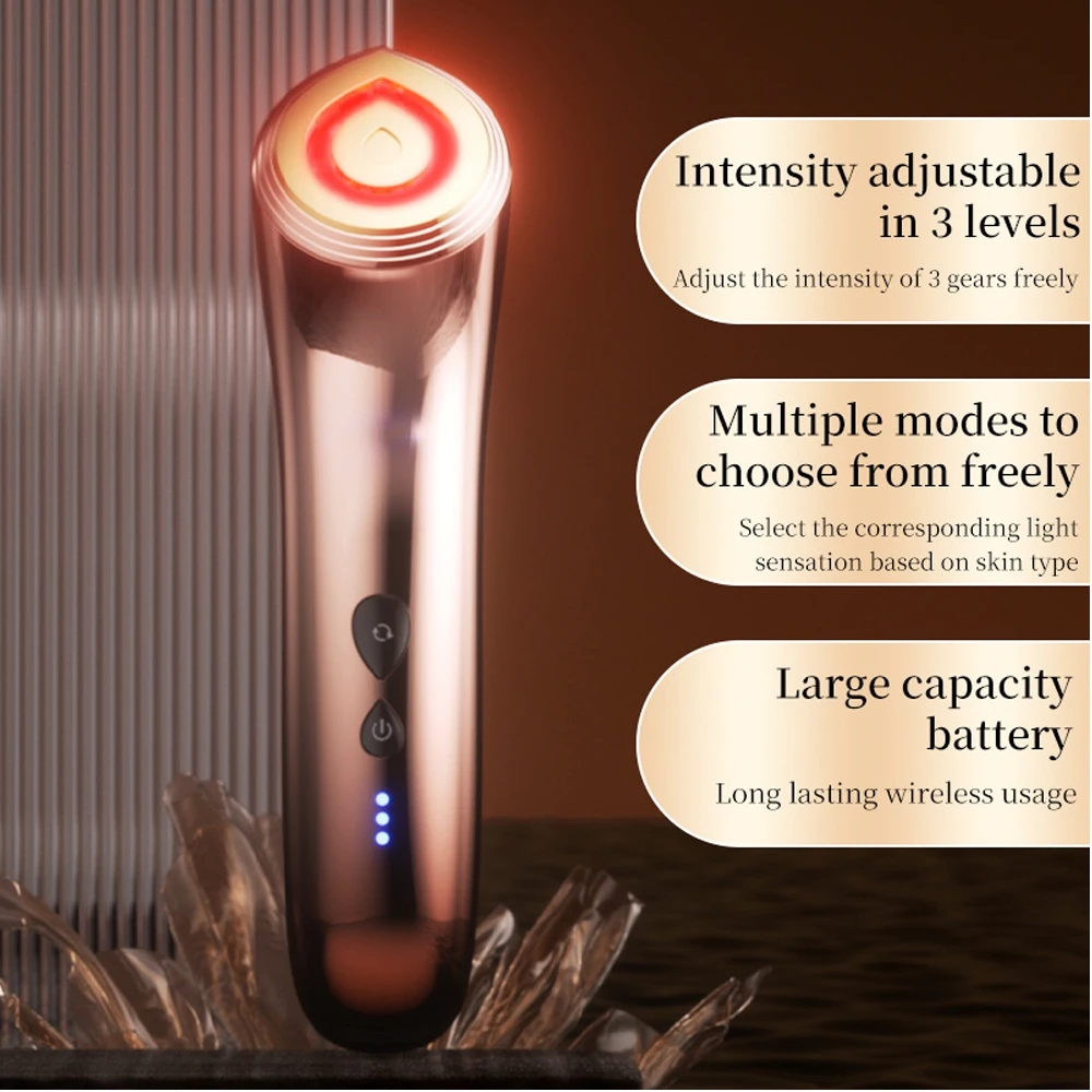 Masseur Facial à Micro courant EMS, dispositif de Lifting du visage, Machine de serrage de la peau, élimination Anti-rides, marteau chaud et froid, outils de soins de la peau