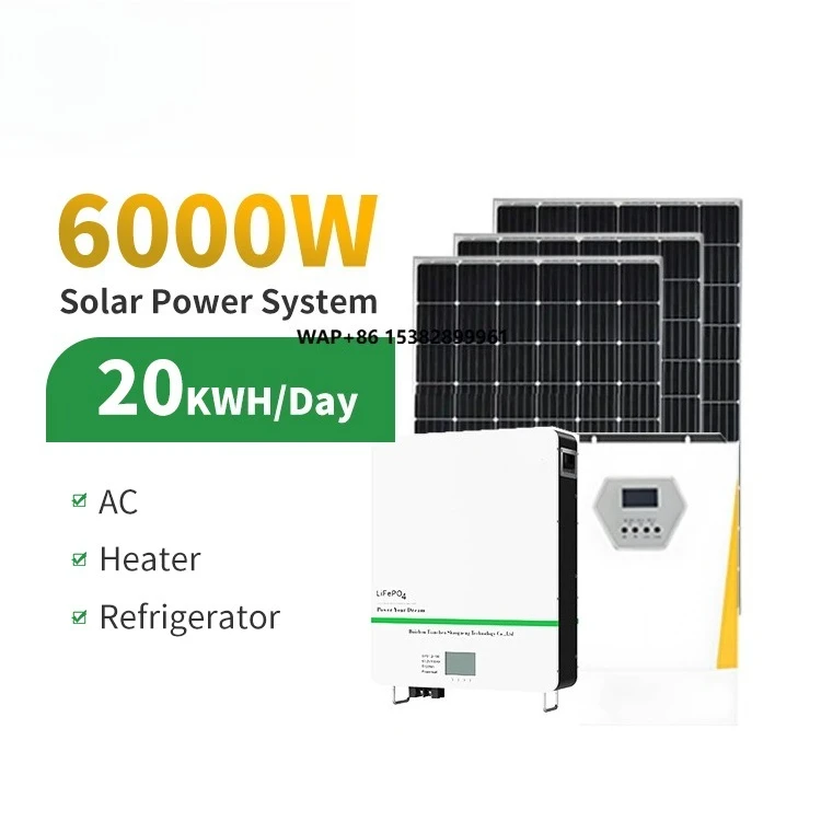 Home Solar Energy System 5kw/10kw/15kw Off-Grid Hybrid Power Inverter with Lithium Battery Storage Panel Complete Kit