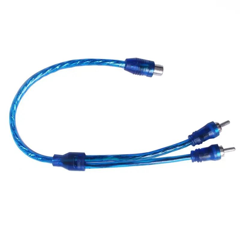 ABKQ-18 Pcs Audio Connection For 1 RCA Female To 2 RCA Male Adapter Splitter Cable