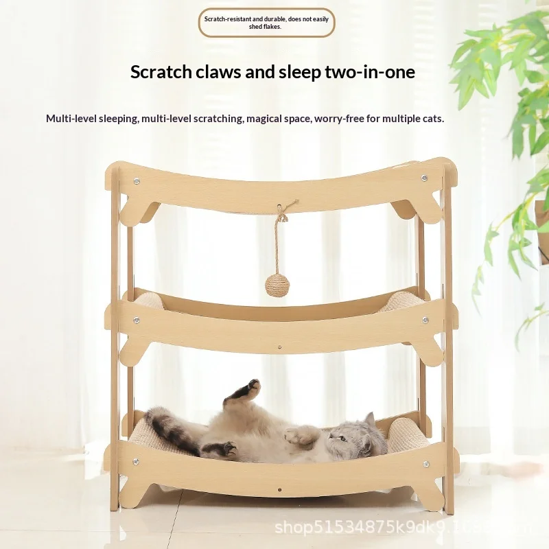 Árbol rascador multi-nivel resistente para gatos con sisal y camita - imagen 4