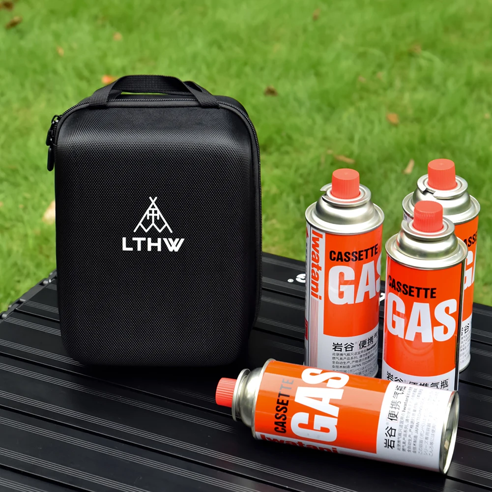 Outdoor Gas Canister Hard Storage Case–Thickened EVA Empty Bag, Anti-Collision, 1680D Oxford Fabric, Large Openning