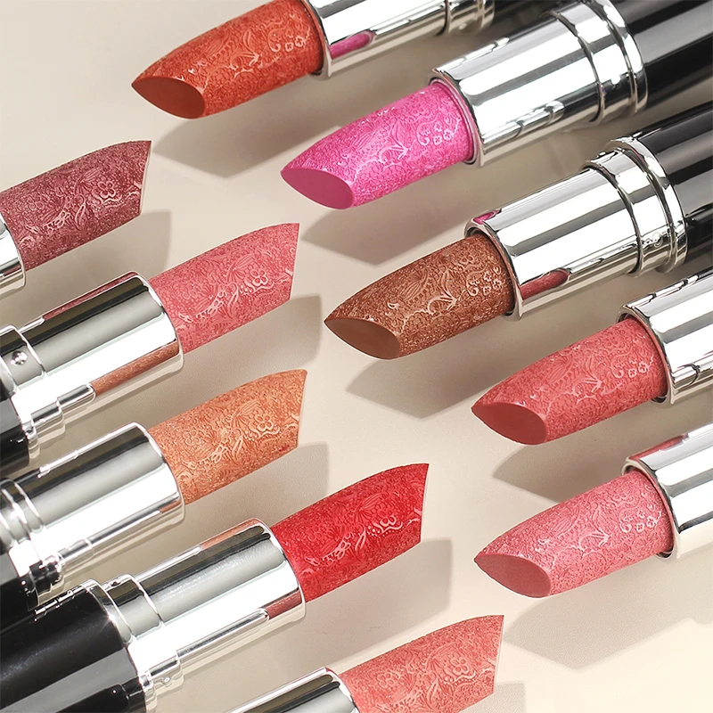 Perlglanz-Lippenstifte in 10 Farben, kein Farbverlust, kein klebriger Becher, langanhaltender, feuchtigkeitsspendender und feuchtigkeitsspendender, farbverschiebender Lippenstift