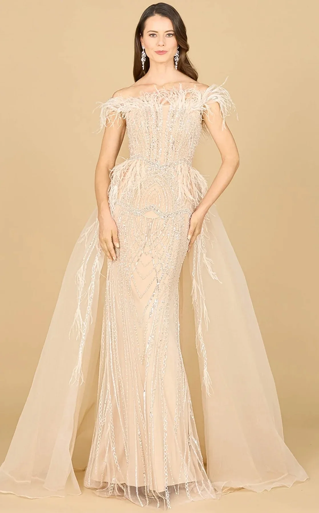 Generous A-Line Evening Dress for Woman Beading Crystal Feather Lace Up Formal Party Saudi Gowns Vestido de formatura Customized