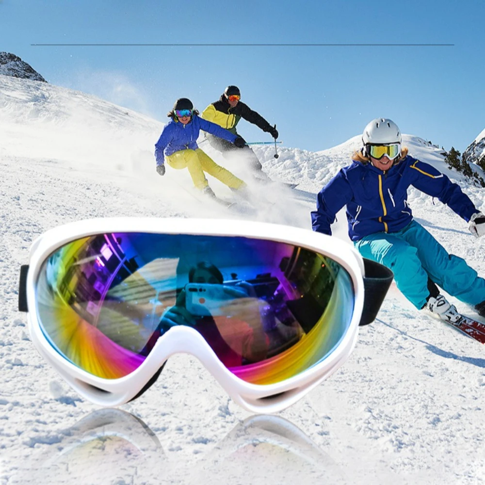 

1pc Winter Ski Goggles with Gradient Lens & -Glare Coating - Windproof & Dustproof Design for Skiing Cycling & Daily Winter Use