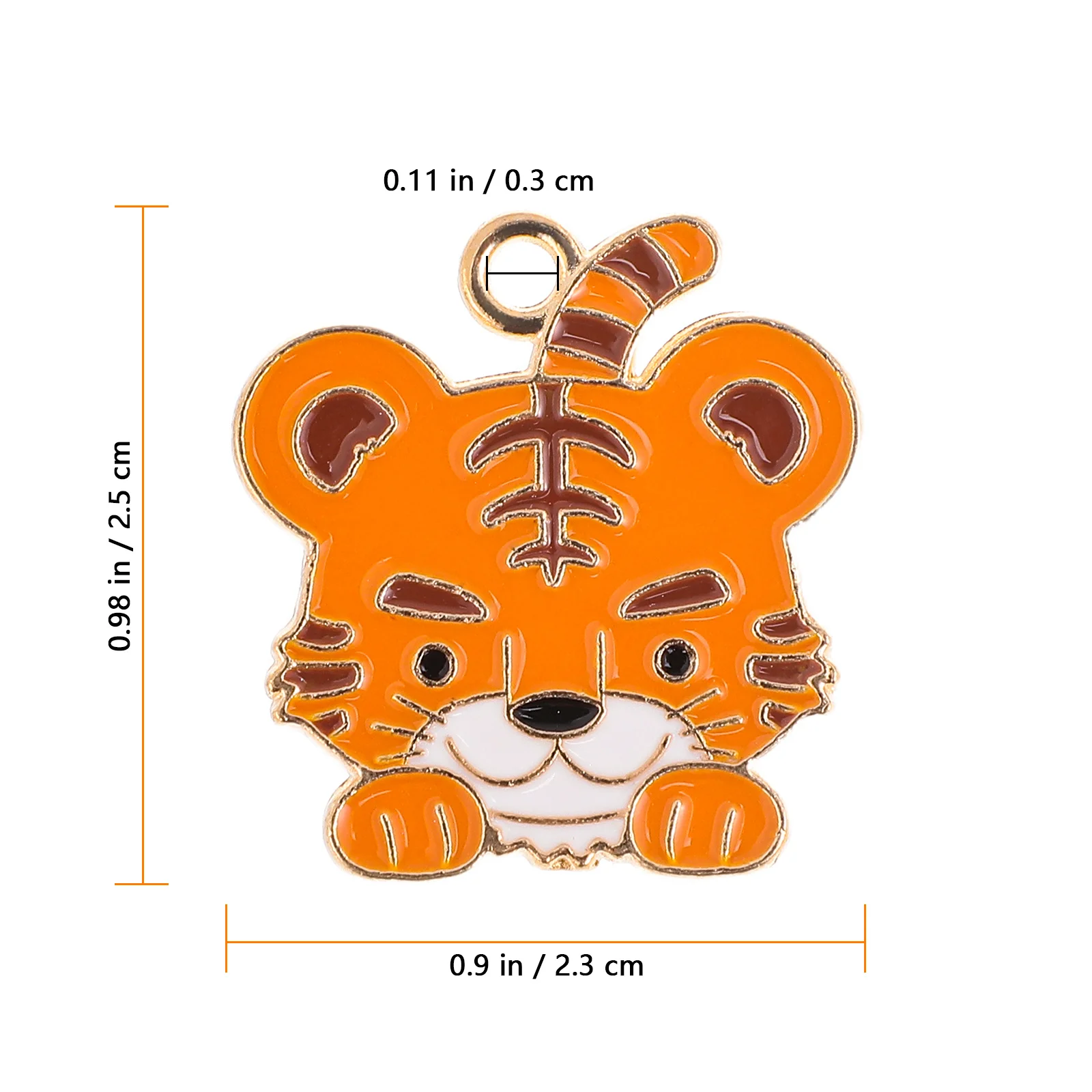 10 قطع سبائك قلادة مكونات المجوهرات لطيف النمر رئيس سحر عقد دي اي واي أقراط سوار المفاتيح DIY النمر رئيس قلادة #2