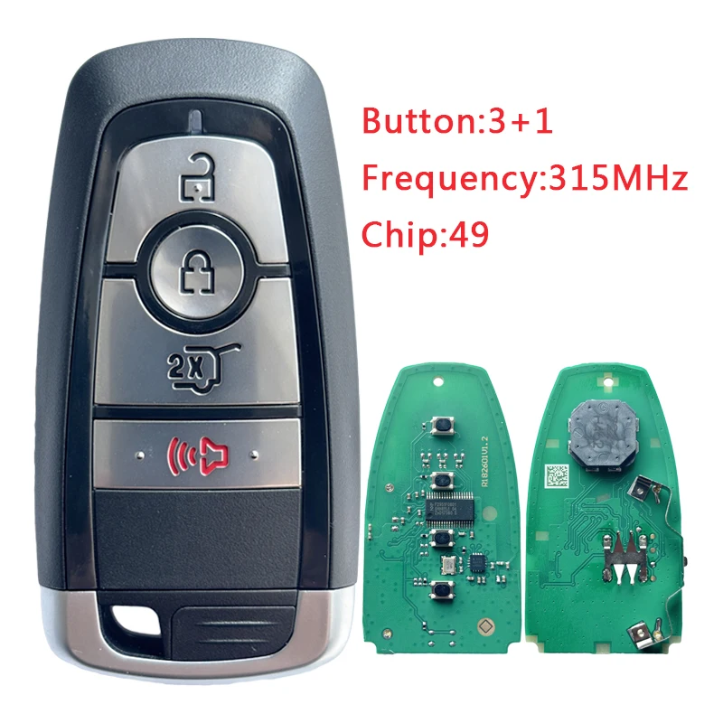

TX018103 For Ford Smart Remote SUV Key 3+1 Button 315MHz 49 Chip 15K601 For Ford