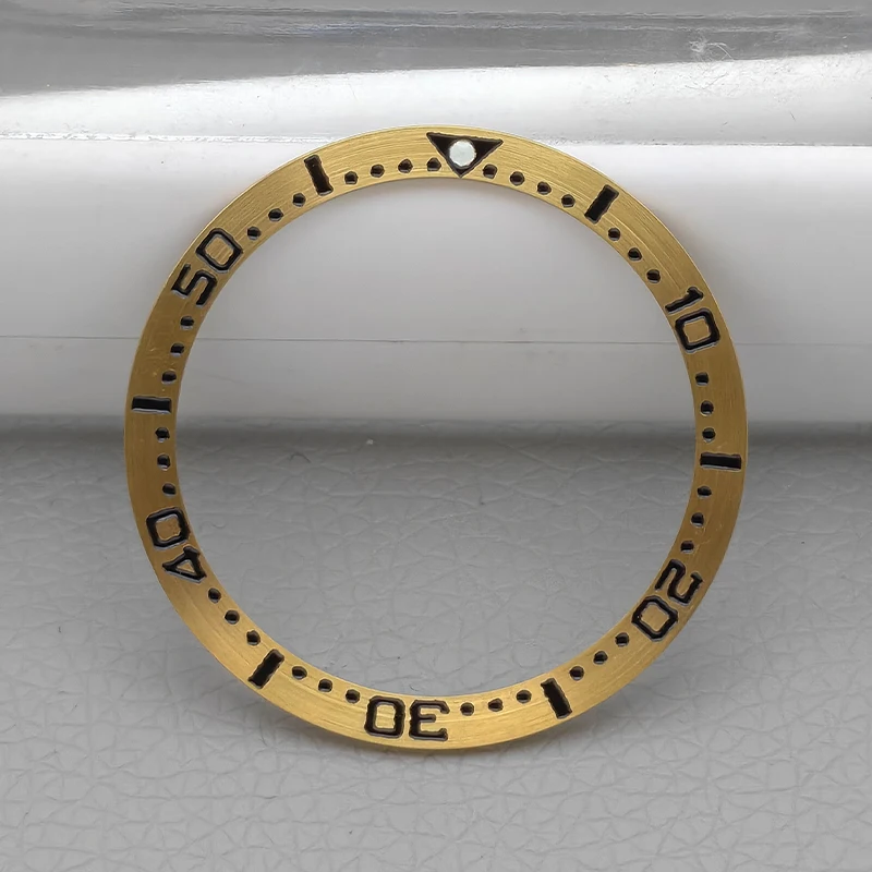 38mmx31.5mm Flat Stainless Steel Bezel Insert for SKX007 SKX009 SRPD SKX 6105 Turtle Abalone Men Diving Watch Case Parts