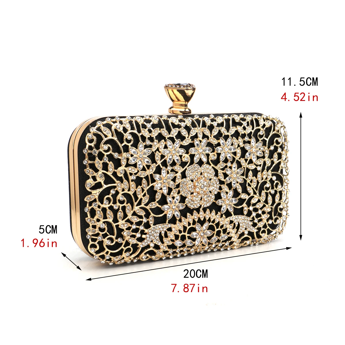 Hollow Out Style Diamonds Clutch Luxury Metal Rhinestones Evening Bags Flap Party Wedding Handbags Purse