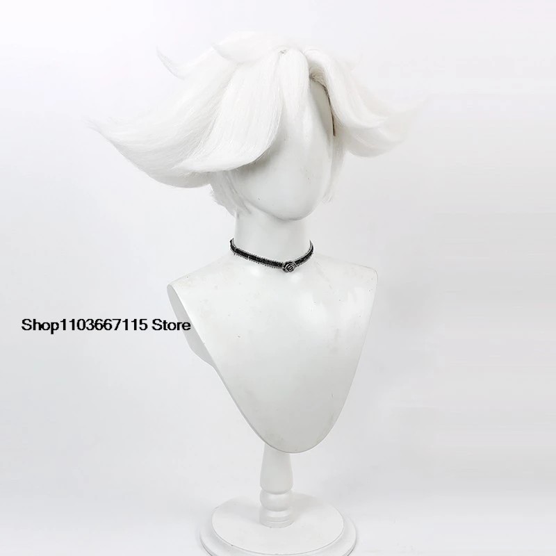 Hazbin Peruca Cosplay para Homens e Mulheres, Hotel Dust Angel White Wig, Peruca Branca de Halloween, ReadyStock, Halloween Cosplay