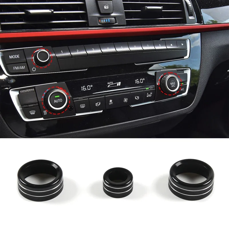 Air Conditioner Volume Switch Knob Ring Caps For BMW 1 2 3 4 Series F30 F34 F46 GT X1 F47 F48 Car Interior Decorate Accessories