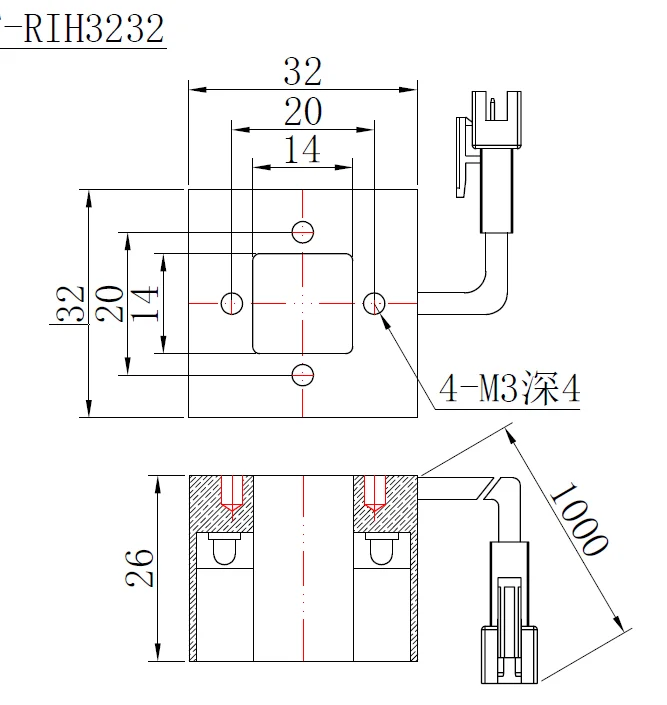 RIH32R – source de lumière carrée sans ombre CCD, machine de détection de vision automatique des contours, éclairage LED