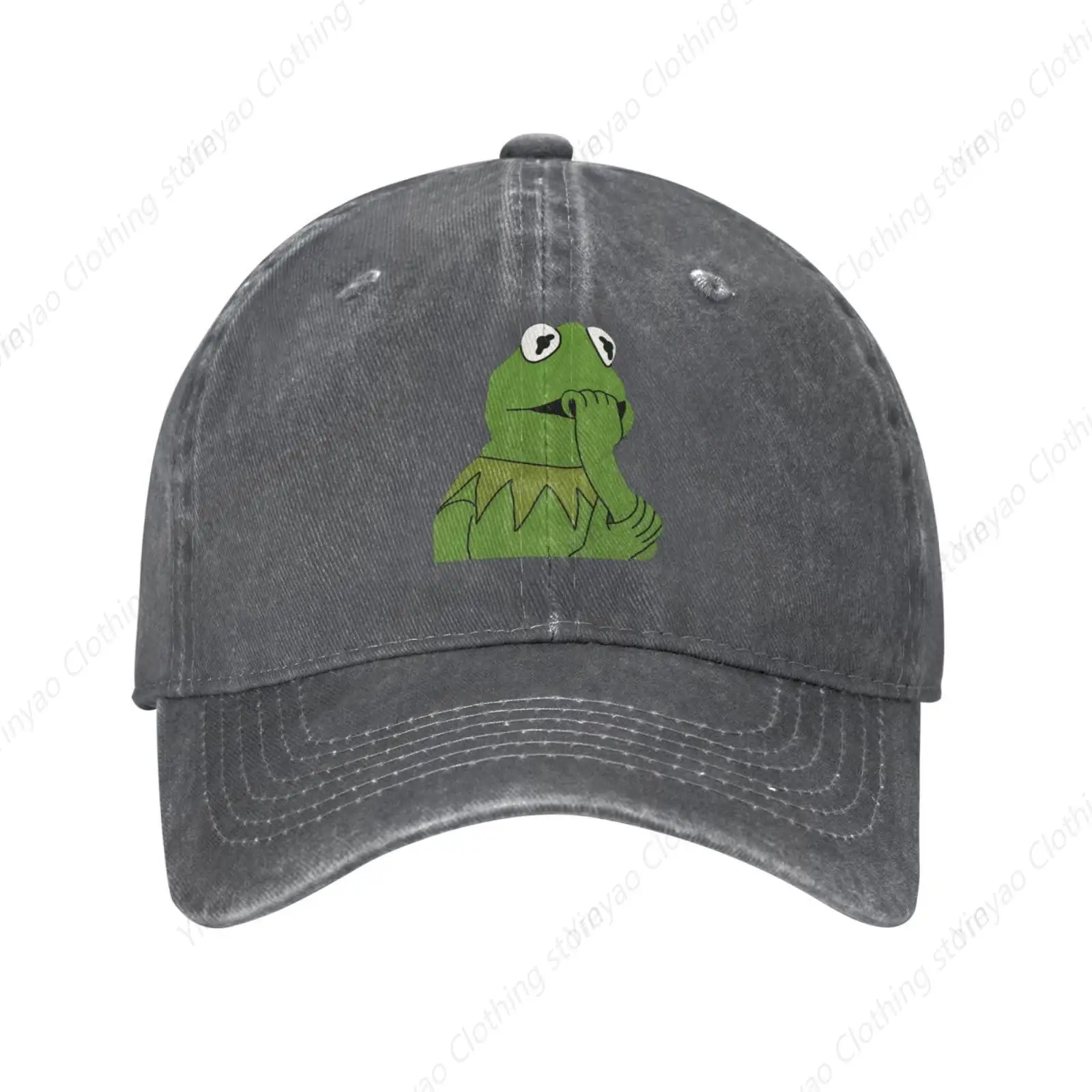 

Cartoon Frog Anime Cowboy Baseball Hat Retro Washed Outdated Cotton Dad Hat Adjustable Outdoor Truck Hat