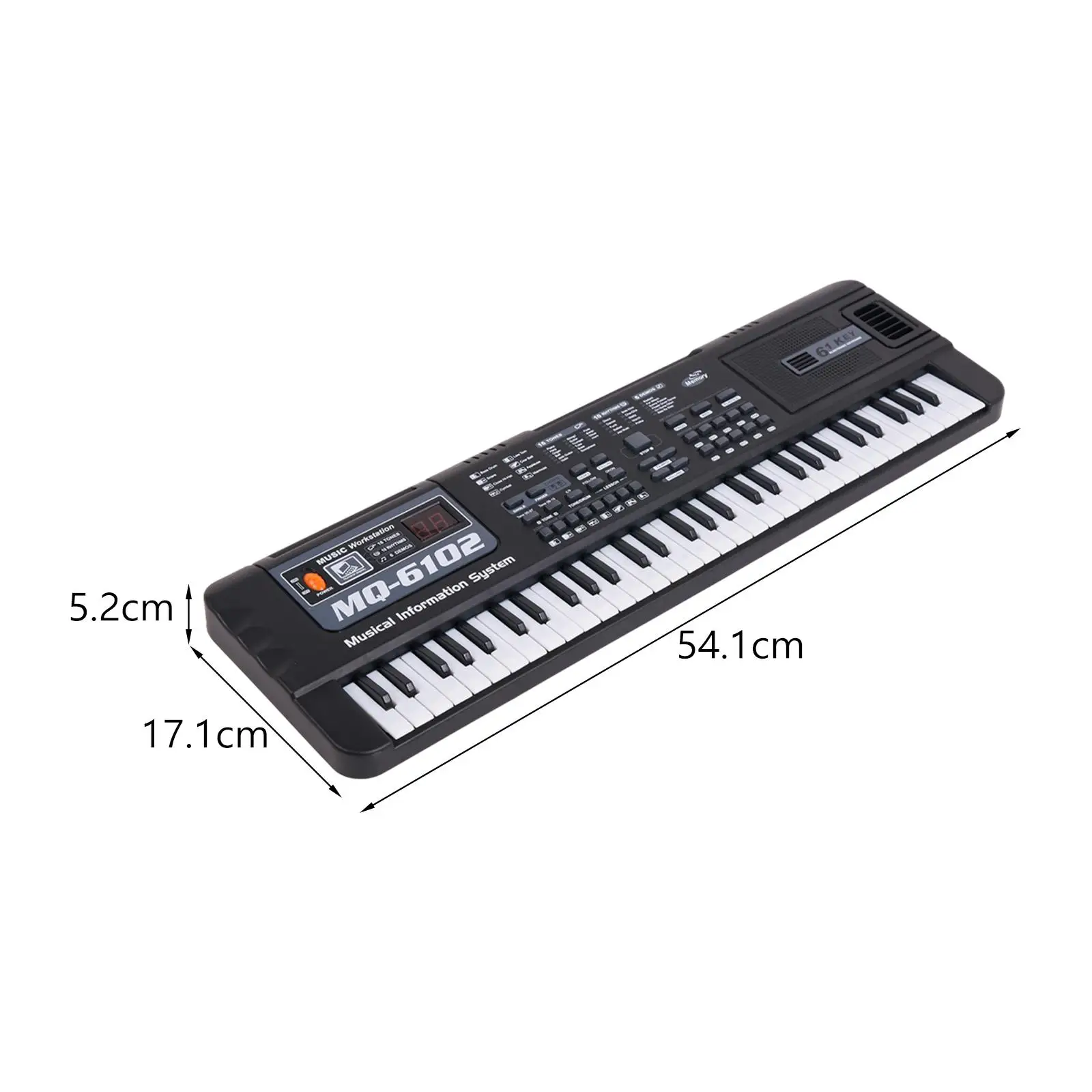 61 Key Electronic Keyboard Christmas Gifts Teaching Aids Portable Multifunctional with Mic for Stage Party Show Teens Children