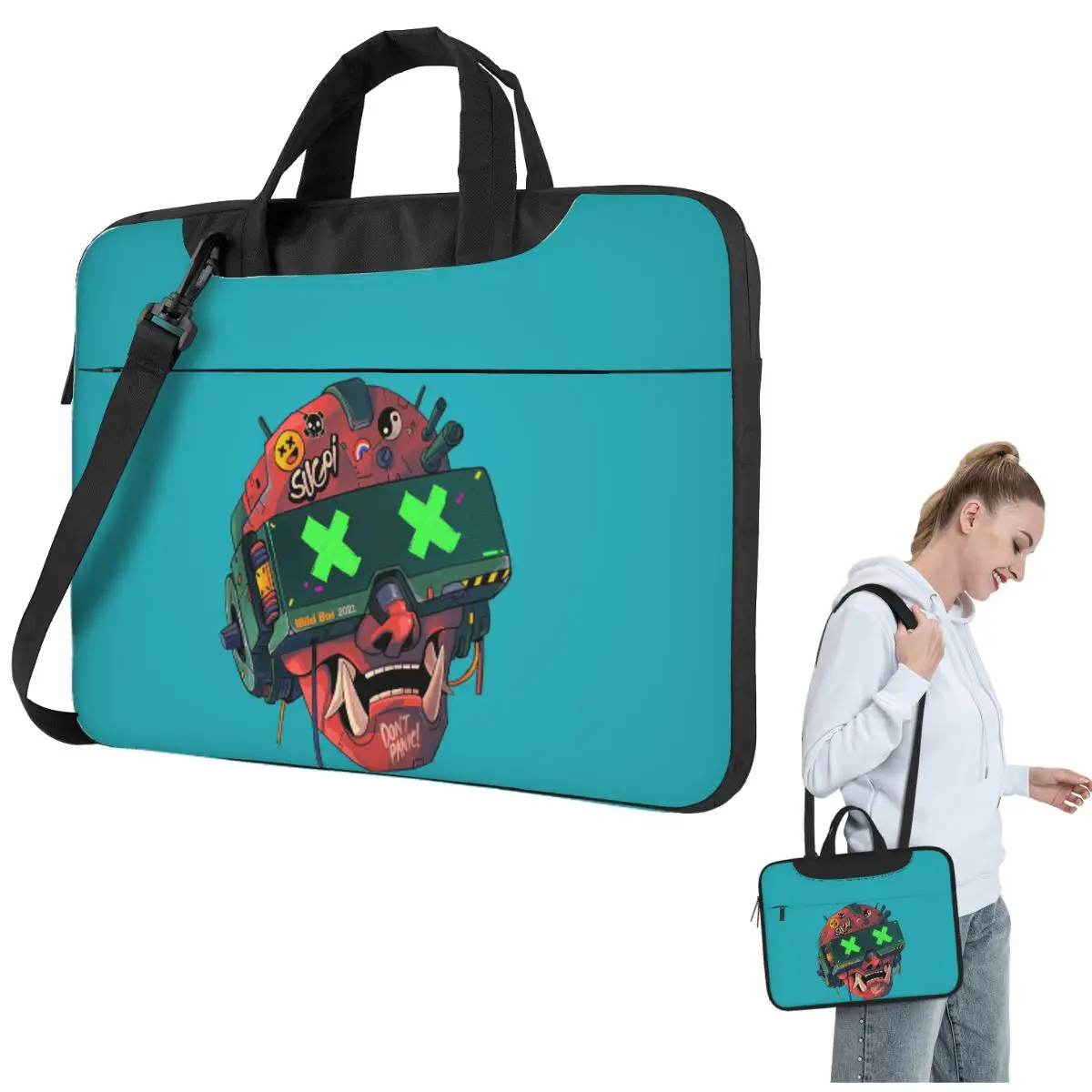 

Сумка для ноутбука Cyber Oni через плечо, сумка для компьютера, устойчивая защитная сумка для ноутбука для Lenovo