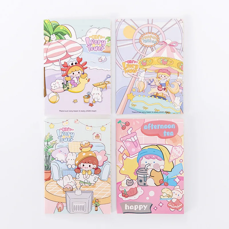10/Set Notebooks und Zeitschriften Cartoon Nettes Mädchen Herz Kleine Notebook Notizblock Tragbare Mini Notebook Kleine Student Geschenk