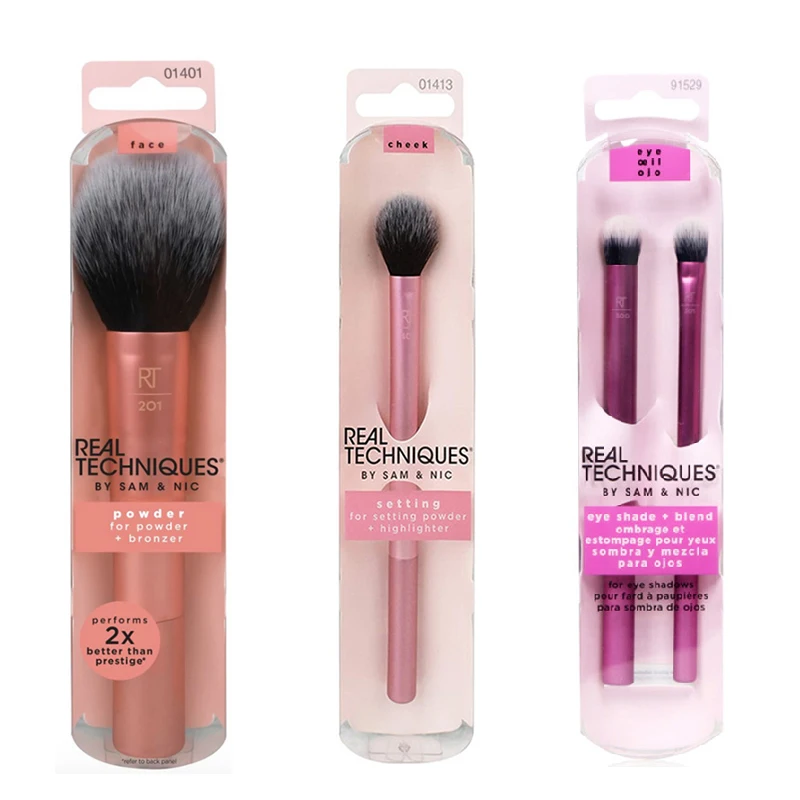 Real Techniques Makeup Brushes Set Eye Face Cosmetic Foundation Powder Blush   Blending Make up Brush Beauty Tool