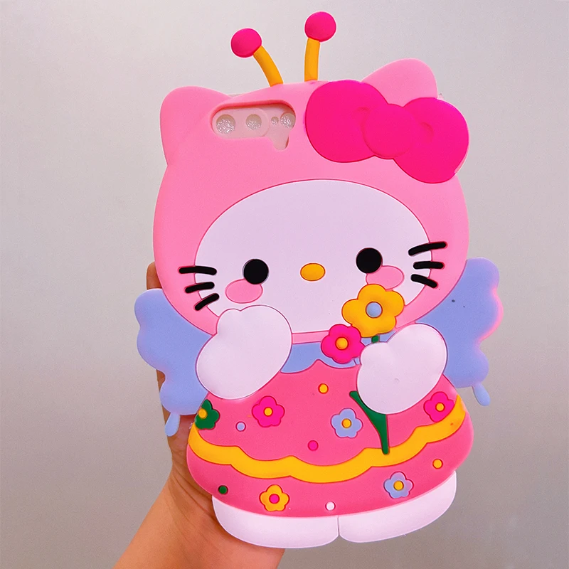 Cartoon 3D Hello Kitty Tpu Case For Honor X6 X7 X8 X8A X7A X9 X6S X9A X6A X7B X8B X9B 9X 50 70 90 20 10i 200 Magic 4 5 6 Lite